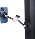 Dual Magnetic Phone Holder for Magsafe, Heavy Duty Phone Mount with 10" Long Magic Arm for Gym/Truck/Tractor/Forklift/Boat, Compatible with iPhone 16 15 14 13 12 Series, Magsafe Cases