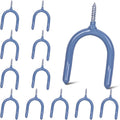 12 Pack Garage Storage System Steel U Hooks with Anti-Slip Coating Home Improvement and Organization Screw in Hooks Easy Wall Mounting Heavy Duty Bike and Ladder (Grey, 12 Pack)