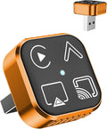 2026 4 in 1 Mini Wireless CarPlay Android Auto Adapter, Support AirPlay MirrorLink, Convert Wired to Wireless, Auto Connect for Daily Commute, Plug and Play Dongle (Orange)