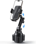 Lamicall Cup Phone Holders for Your Car, [Thick Cases Friendly] Universal Adjustable Car Cell Phone Mount for Truck Golf Cart iPhone 16 Galaxy S25 Ultra and All 4"-7" Smartphones