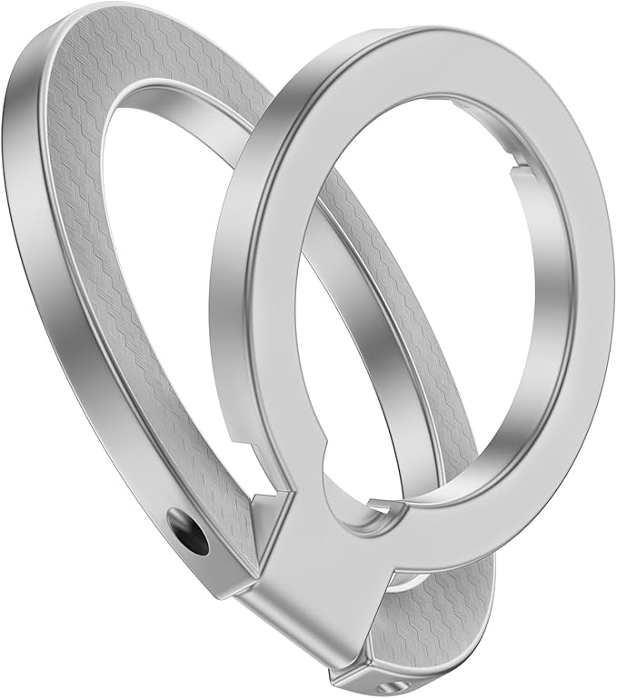 Magnetic Phone Grip, 360° Rotation MagSafe Cell Phone Ring Holder Two-Sided Magnet Kickstand for iPhone 17e 17 16 15 Pro Max Plus Samsung Galaxy S26 S25 Ultra Pixel 10a, MagSafe Car Mount Accessories