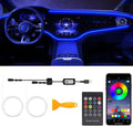 Interior Car LED Strip Lights with Wireless APP & Remote Control, RGB 2 in 1 Car Ambient Lighting Kit with 158 Inches Fiber Optic, Inside Neon Dash Strip with Music Mode