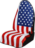 Universal Waterproof Car Seat Covers USA Flag - Automotive Seat Cushion for Sedan SUV Truck Front OR Rear Seats - Anti Slip Car Seat Protector Suit for After Yoga Gym Hiking Running Workout Sport
