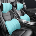 Car Memory Foam Pillow for Honda Civic Coupe/Sedan 2016 2017 2018 2019 2020 2021,Neck and Back Support Car Seat Kit Long Drive Essential Neck Pillow Lumbar Support Cushion,Blue