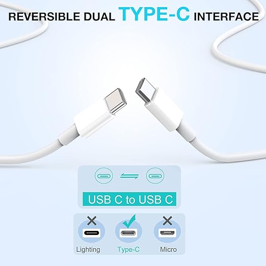 Long USB C Cable for iPhone 16 15 Charger,2Pack 20W USB C Charger Block i Phone 16 Pro Fast Charging 6FT C to C Cord Cable for iPhone 16/16 Pro/16 Plus/16 ProMax/15/15 Plus/15 ProMax/15 Pro/iPadPro