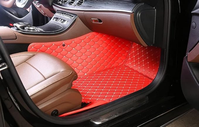 Custome Car Mats Accessories All Weather Floor mats Compatible with Automotive Floor Mats Passenger car mats (Pink)