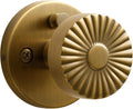 Privacy Door Knob Antique Brass Retro Door Knob, Interior Vintage Door Handle Bedroom Bathroom Brushed Doorknob, Stainless Steel Knob, 1 Pack