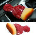 zipelo Auto Interior Dust Brush, Car Detailing Cleaning Brush with Diamond, Bling Handle Soft Bristles Dusting Tool, Scratch Free Dirt Clean Brushes for Vehicle Dashboard, Air Conditioner Vent (Red)