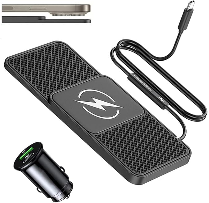 Car Wireless Charger Pad for Land Rover Range Rover Evoque 2012-2025,Fast Wireless Phone Charger Cell Phone Cordless Charging Mat Magnetic Charging Pad Interior Accessories,B Type-C Plug