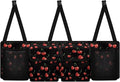 Cherry Trunk Organizer for Car Women Adjustable Back Seat Car Organizer Oxford Cloth Car Back Seat Organizer with 4 Pockets, Space-Saving Car Organizers Storage Bag for SUV/MPV/Truck