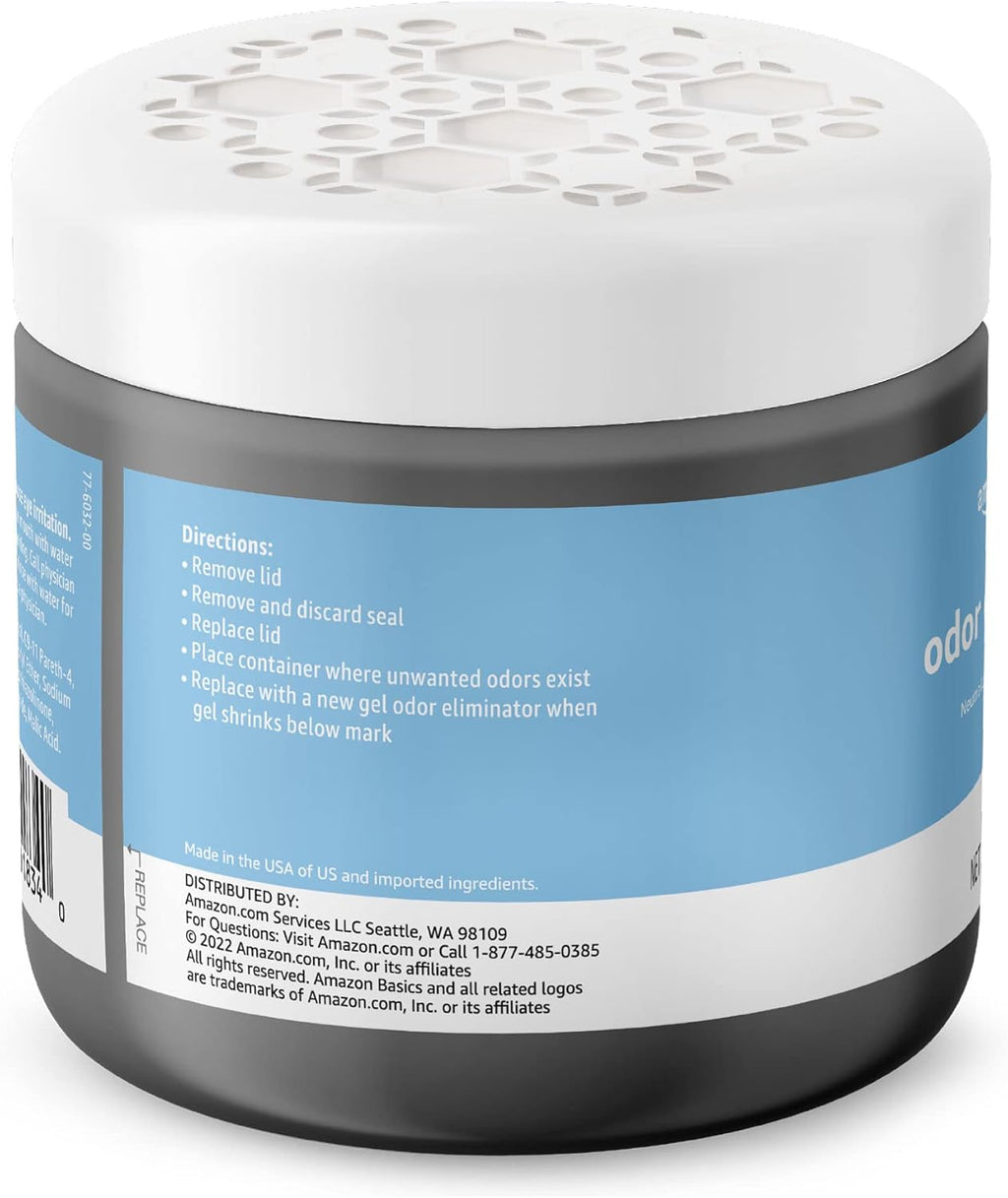 Amazon Basics Gel Odor Eliminator, Activated Charcoal, Fragrance Free, 17 Oz, Pack of 1