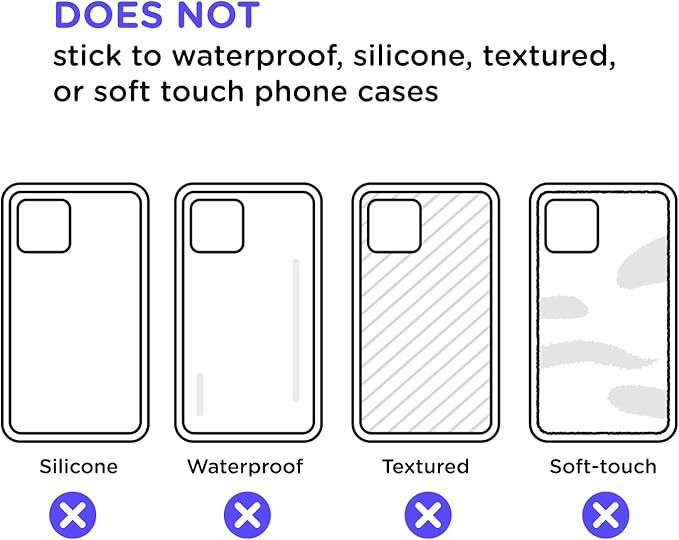 PopSockets Adhesive Phone Grip, Holder, Phone Stand, Black - Imprint Black