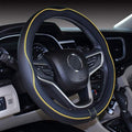 Mayco Bell Small Size Steering Wheel Cover Anti-Slip,Safety,Soft,Breathable,Durable,Full Surround,Comfortable Grip Microfiber Leather (14-14.25 inch, Black Yellow)