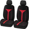 4PCS Car Seat Covers Full Set,Breathable Front Seat Covers for Cars for Reducing Back Sweating & Protection,Stylish Car Cover Seats with Reddish Line Cars Interior Accessories (Red)