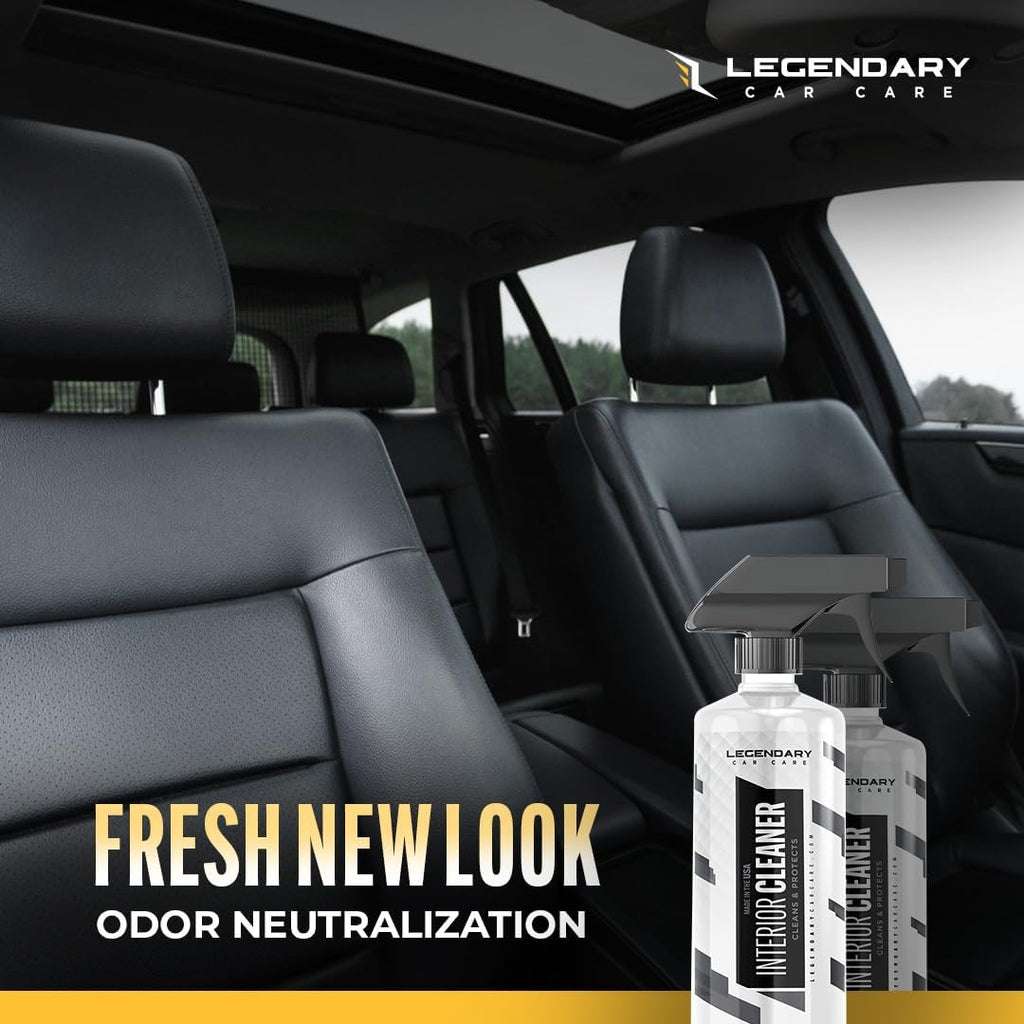 Legendary Interior Cleaner 16oz (2Pack) - All Purpose Interior Detailer & Carpet Cleaner for Cars - Safe on Leather, Plastic, Vinyl, Upholstery & Dashboard - UV Protectant - Tough on Stains & Dirt