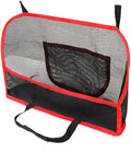 Car Net Pocket Handbag Holder, Car Purse Holder Between Front Seats, Driver Storage Netting Pouch for Backseat Pet Kid Barrier, Vehicle Storage Organizer Mesh Bag for Women Men (Red)