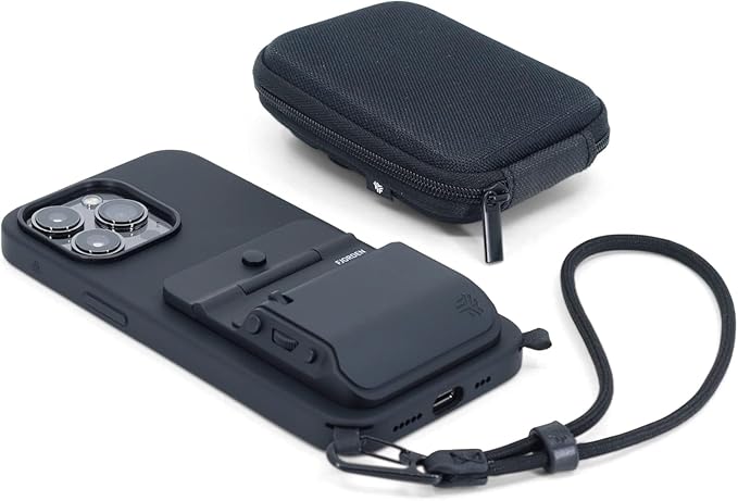 FJORDEN Pro Bundle for iPhone 16 Pro - Includes Fjorden Camera Grip, (MagSafe Compatible) iPhone Case, Black Rope Strap & Carry Case - Shoot Like A Pro with Your iPhone