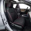 EKR Rav4 Seat Covers Custom Fit for Toyota Rav4 (Hybrid) LE/XLE Premium 2026, Leather Car Seat Cover Full Set for SUV,Faux Leather(Black with Red Piping)