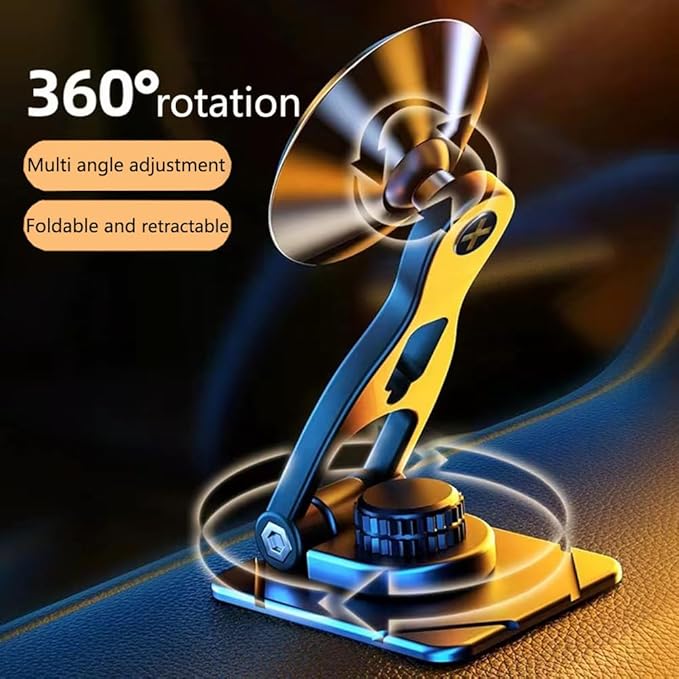 Car Phone Holde, Magnetic Phone Mount for Car, 360 ° Dashboard Car Phone Mount Compatible with Smartphones Such as iPhone