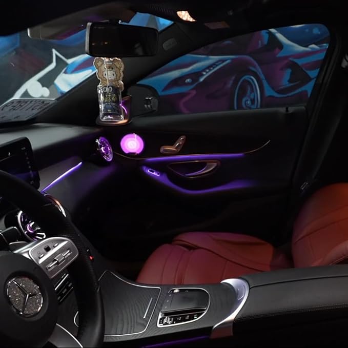 LED Interior Ambient Lighting Kit for Mercedes Benz C Class W205 2015-2021 RGB Multi-Color Interior Light (Galaxy 8 Set)