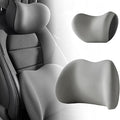 Car Headrest & Lumbar Support Cushion for Subaru Forester SK 5.Gen 2019-2022, Ergonomic Memory Foam Pillow Adjustable Strap Removable Cover Relieve Neck Back Pain Driving Seat, Gray