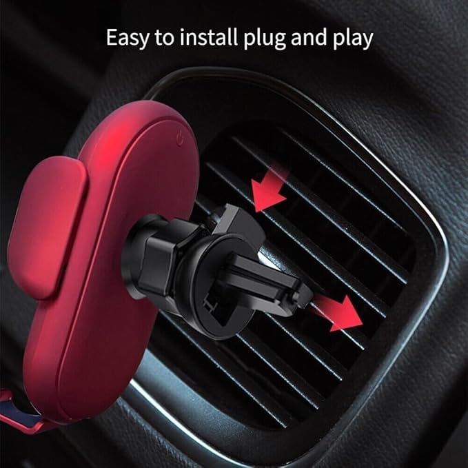 Smart Car Wireless Charger Phone Holder, Smart Sensor Car Wireless Charger, Fashion Car Charger (Yellow)