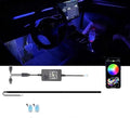 Interior Neon Lights for Tesla Model Y/3, Dreamcolor Acrylic Interior Car LED Strip Light for Tesla, Dynamic Chasing Music Sync Neon Ambient Lighting Kits for Tesla Model Y/3 (1 Strip Set B)