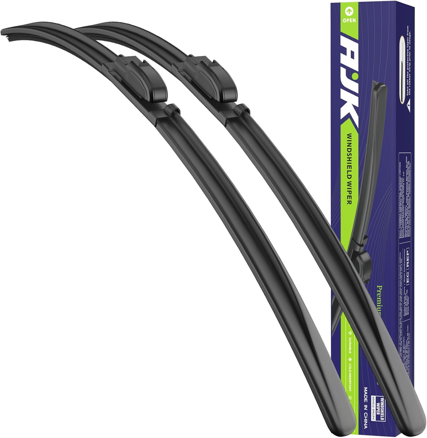 AJK 22 and 19 inch Wiper Blades, Premium All Season 2 Pack Driver Side Passenger Side Front Windshield Wipers Replacement for Chevrolet Colorado 2004 2005 2006 2007 2008 2009 2010 2011 2012