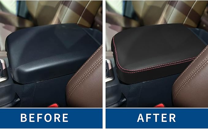 Compatible with Center Console Armrest Cover for Toyota Tacoma 2016-2023 Leather Arm Rest Storage Box Lids Cushion Protector Pad