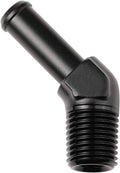 1/4 NPT Male to 3/8" Hose Barb Fitting Adapter 45 Degree Elbow Aluminum Black