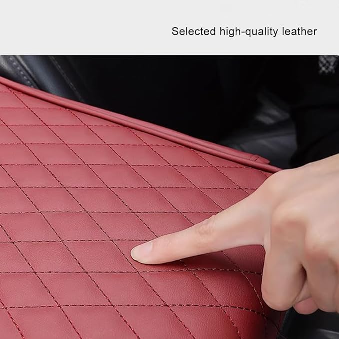Car Armrest Pad for Ford Bronco Sport (CX430) 2021 2022 2023 2024 2025 2026 Leather Armrest Box Mat Center Console Cushion Pad Universal Armrest Seat Box Cover Protector,Brown