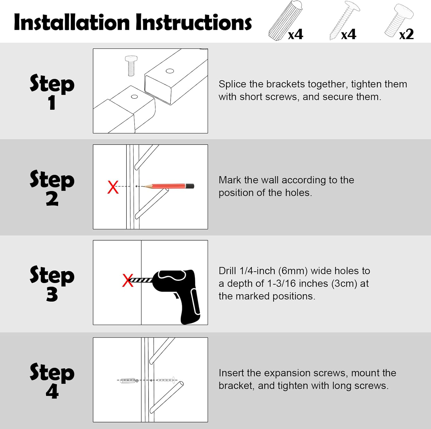 Skateboard Rack Wall Mount – Skateboard Wall Hanger, Snowboard Display Wall Mount, Ski Holder | 4-Floor Skateboard & Ski & Snowboard Storage Rack | Snowboard & Ski Lover Gifts
