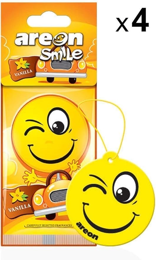 AREON Smile I Design Hanging Car Air Freshener I Assorted Scents (24 Pack)