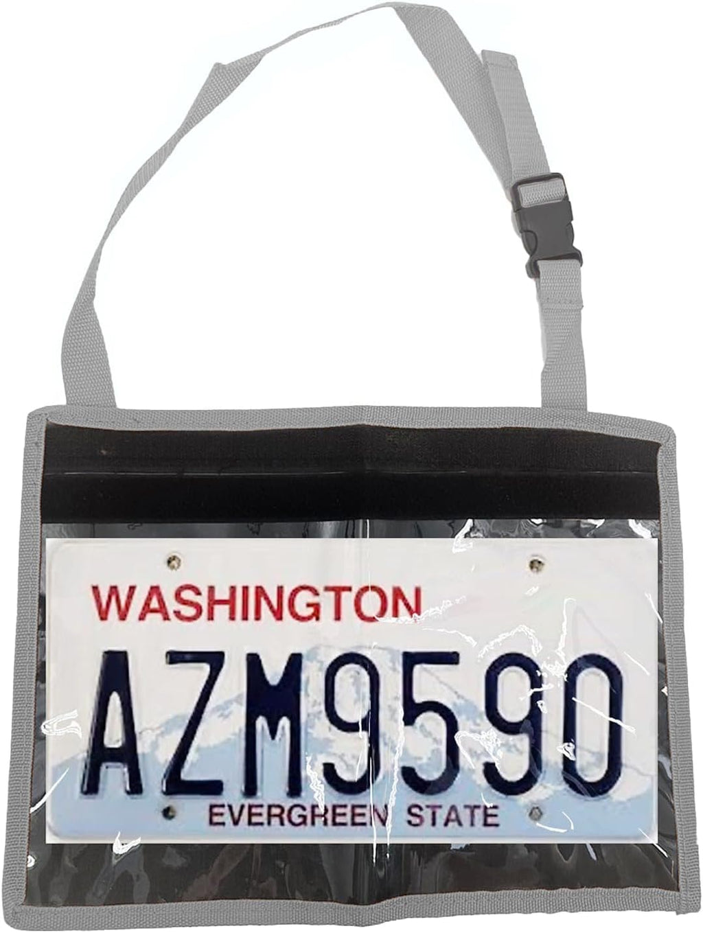 License Plate Holder with Hanging Strap, Test Drive Tag Bag, Dealer Plates License Frame Cover, for Car SUV Truck (Grey, 5)