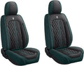 Premium Nappa Leatherette Car Seat Cover Set Custom Fit for Honda CR-V CRV 2000-2023 2024 2025 2026 Water-Proof Breathable Faux Leather Seat Cushion Protectors (Front 2 Seats,Black Green)
