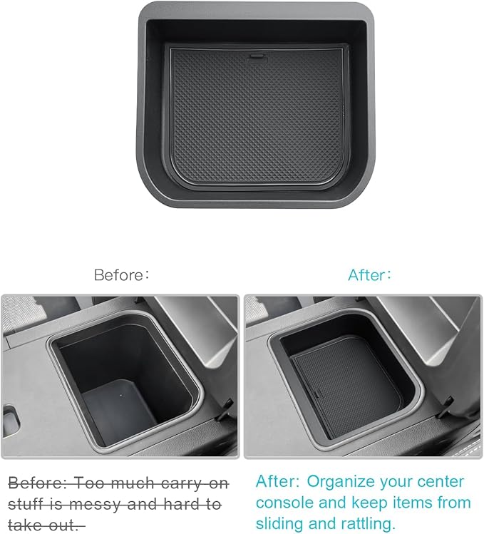 CDEFG Center Console Cool Box Organizer for Lexus GX 550 (2024-2026)/ (2024-2026) Toyota Land Cruiser Prado 250 Armrest Storage Box ABS Insert Tray Accessories (Only Fit Cool Box)
