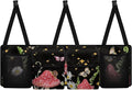 Butterfly Mushroom Car Backseat Trunk Organizer Daisy Stars Hanging Cargo Bag Multipurpose Trunk Storage Bag with 3 Adjustable Buckles