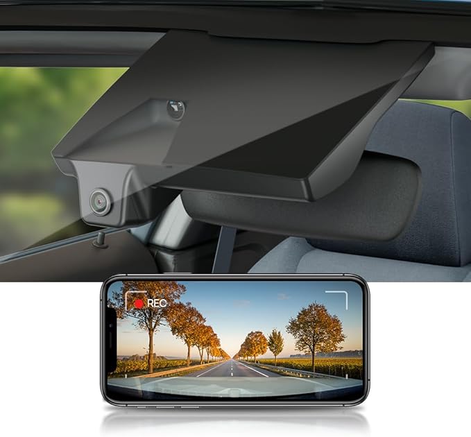 Fitcamx 4K Dash Cam Suitable for Genesis G70 2019-2026 (Part No#G9000), OEM Factory Look, 2160P UHD Video, Built-in WiFi & APP, Loop Recording, Collision Detection, Plug & Play, 64GB Card