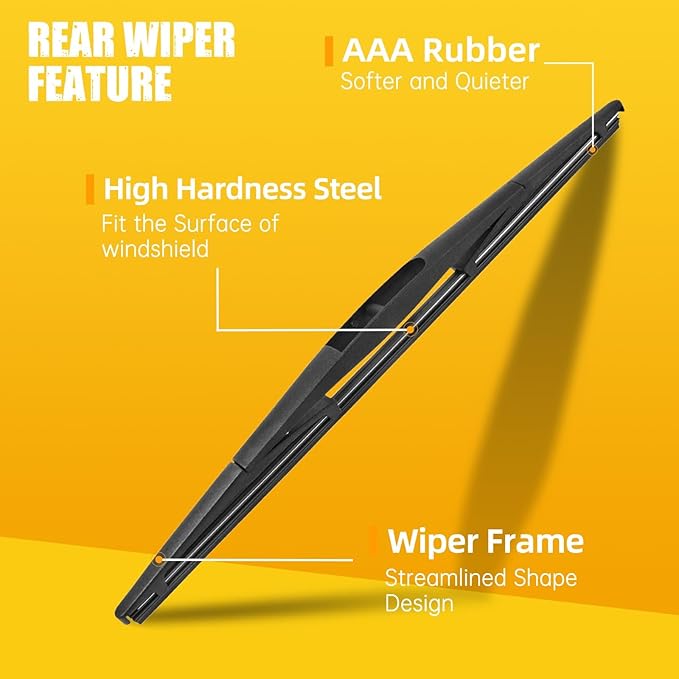MIKKUPPA 26"+24"+14" Windshield Wiper Blades Replacement for 2016-2022 Honda Pilot, Front & Rear Wiper Blades Set, Durable Stable Quiet All Season (Pack of 3)