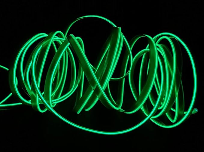 2M/6FT USB Neon Light Electroluminescent Wire Glowing Strobing Decorative Light for Xmas Party Costume Cosplay Festival Decoration(Green)