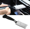 Car Double Head Clean Brush, 2 in 1 Duster for Car Clean, Car Interior Dust Detailing Brush for Air Vents Dashboard Screen, Soft Car Cleaning Tool Accessories (Black)