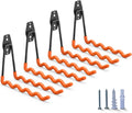 Heavy Duty Garage Hooks 4 Pack, 7.7 inch Wave Long Hanger, Wall Mounted Storage System, Power and Garden Tool Organizer, for Hanging Ladders, Bikes, Hose, Bulk Items and More