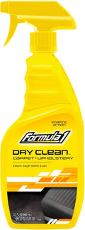 Formula 1 Dry Clean Carpet & Upholstery Cleaner - Stain Remover Spray for Car Seats & Floor Mats, Odor Eliminator for Interior Detailing, 23 oz.