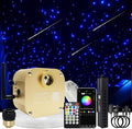 AKEPO 16W RGBW Twinkle & Shooting Star Fiber Optic Lights, Music Activated+430pcs 9.8ft/3m(0.03+0.04+0.06in) Optical Fibers+APP Remote Controller Meteor Starlight Headliner Kit for Car/Home
