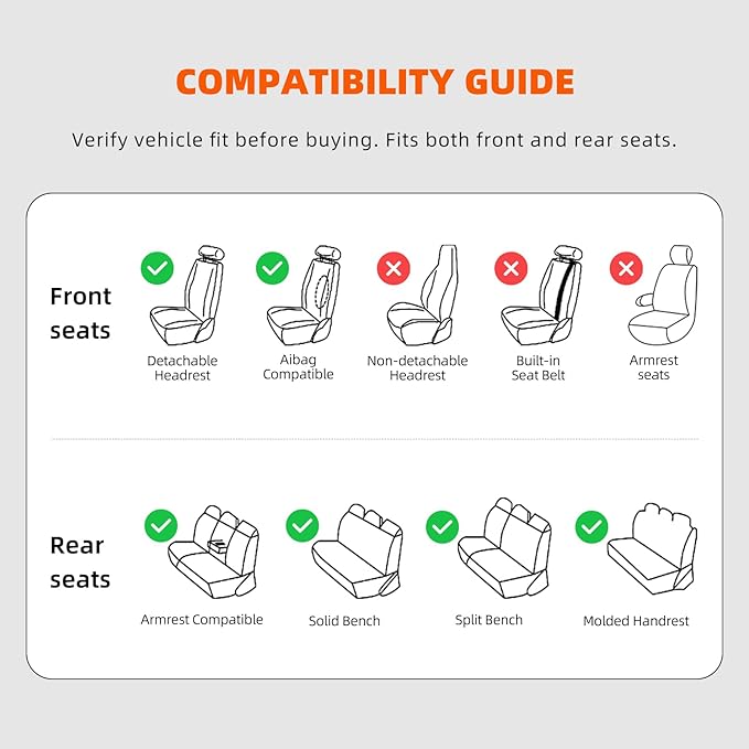 KEYOOG Universal 5-Seater Waterproof Breathable Nappa Leather Car Seat Covers Full Set, Fit for Front Rear Seats, Compatible with Hy-undai Sonata, To-yota Camry, Fo-rd F-150, Fit Most Sedans SUV Beige