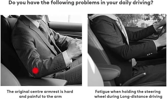 Center Console Booster Cover Car Armrest Box Pad Leather Arm Rest Cushion with Cup Holder Mobile Phone Storage Armrest Protection Pad for Car (Grid Beige, 13.58 * 8.07 * 2.95 inch)