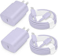 25W USB-C Fast Charger Block with C-to-C Cable [PD PPS Compatible] for Galaxy S24/S23/S22, Pixel 8/7, Z Flip 5, i Phone 17/16/15 - Compact Type C Charger [Purple]