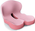 Back and Seat Cushion,Truck Seat Cushion for Long Driving,Ergonomic Non Slip Memory Foam Seat Skin with Back Support,L-Shaped Lumbar Support,Breathable & Machine-Washable,for Car,Office,Home