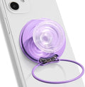 On The Grip Compatible with Magsafe Ultra-Thin Collapsible Phone Grip – Sleek Magnetic Phone Holder for iPhone & Android, 360 Rotation, Wireless Charger Compatible, Durable & Portable (Violet)