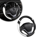 Car Steering Wheel Cover, Non-Slip Leather Auto Steering Wheel Protector, Comfortable Steering Wheel Cover Protector for Most Cars, Universal Interior Car Accessories (White)